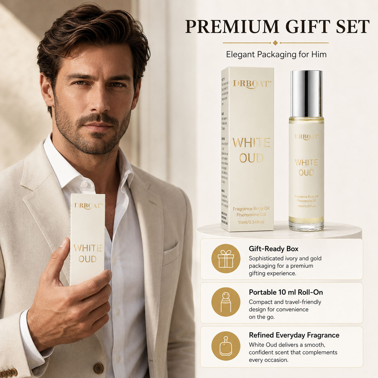 Perfume Alcohol Fragrance - Erkekler için Roll-on Parfüm Yağı, Taze